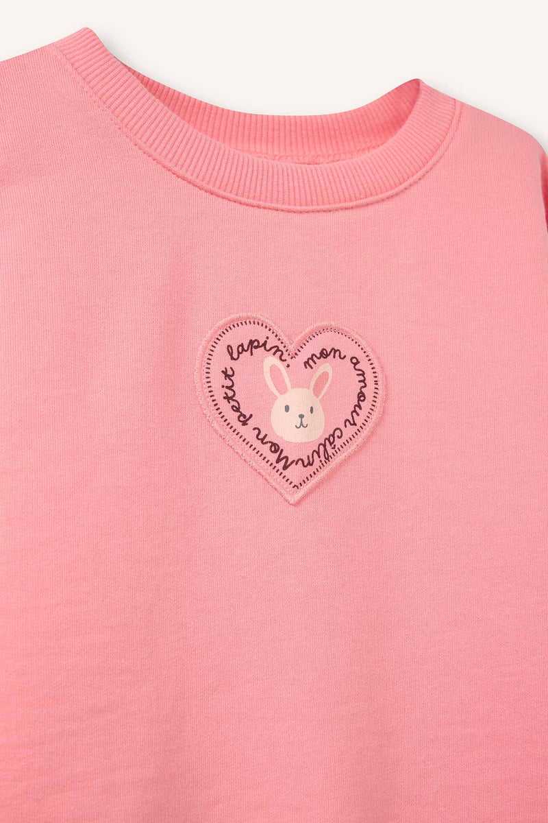 ديفاكتو سويت شيرت أوفر سايز بطبعة للرضع بناتي - Image 2